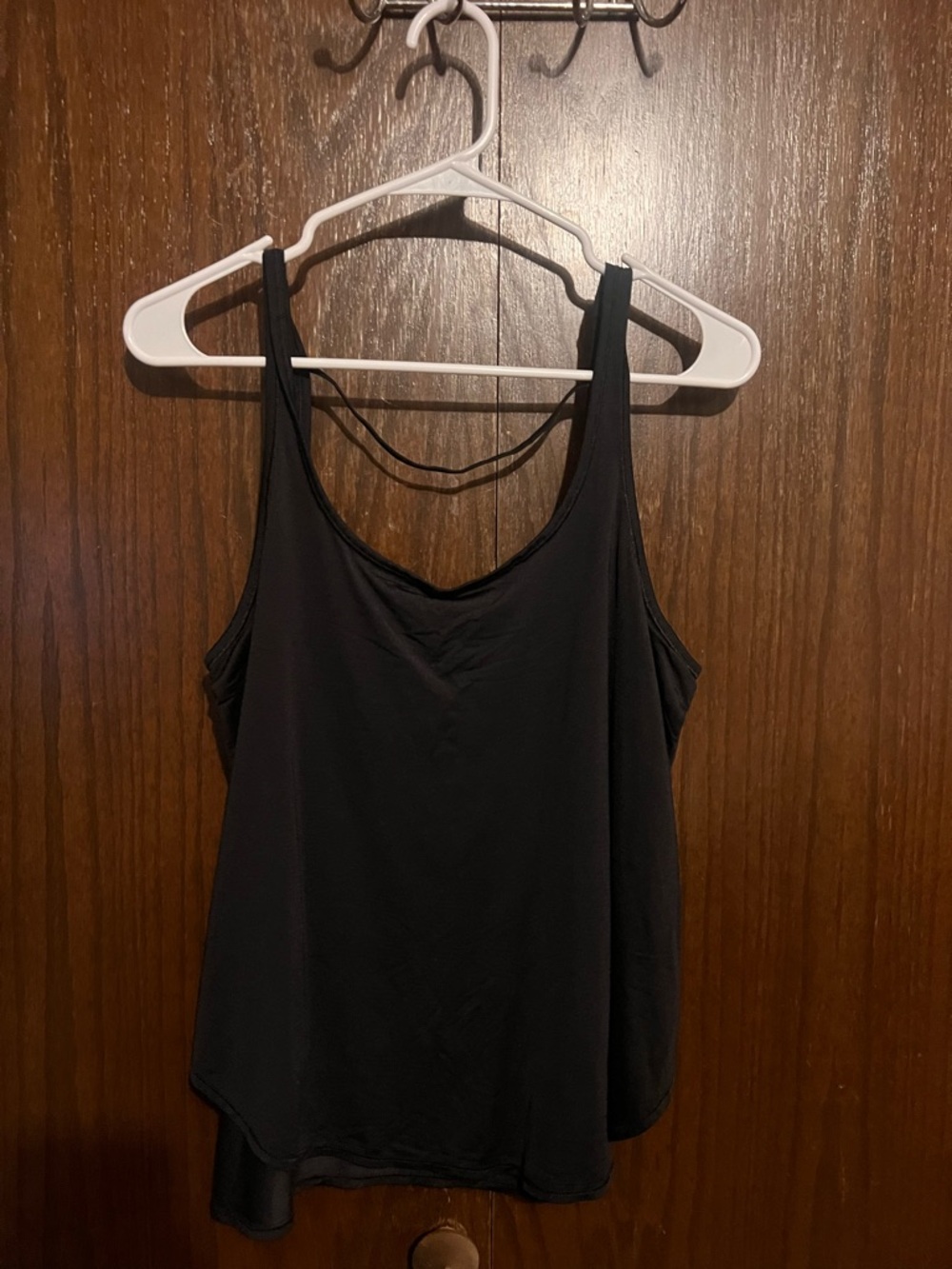 Victoria's Secret Black Layered Scoop Neck Tank